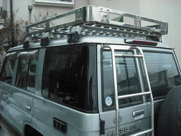 Prado / Land Cruiser 70 series roof racks / rear ladder set